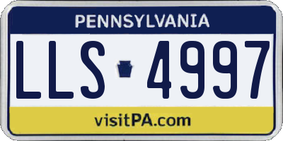 PA license plate LLS4997