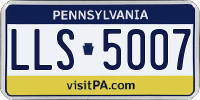 PA license plate LLS5007