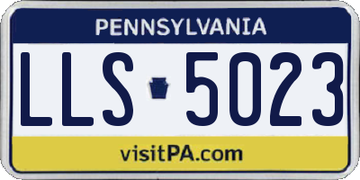 PA license plate LLS5023