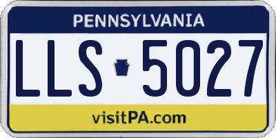 PA license plate LLS5027