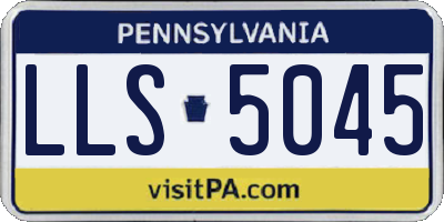 PA license plate LLS5045