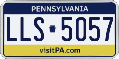 PA license plate LLS5057