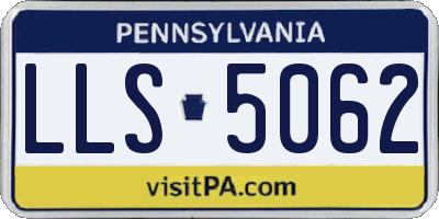 PA license plate LLS5062