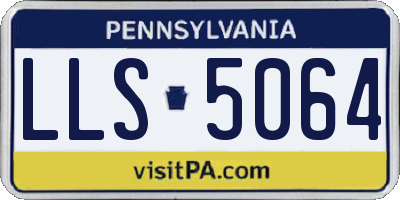PA license plate LLS5064