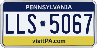 PA license plate LLS5067