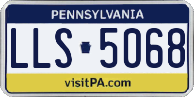 PA license plate LLS5068