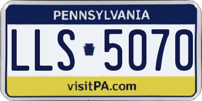 PA license plate LLS5070