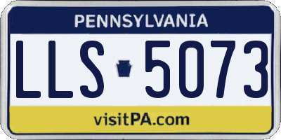 PA license plate LLS5073