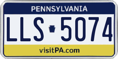 PA license plate LLS5074