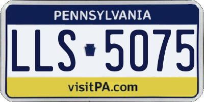 PA license plate LLS5075