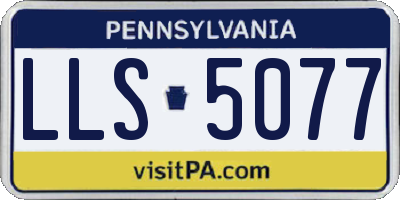 PA license plate LLS5077