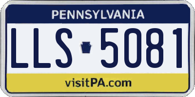 PA license plate LLS5081