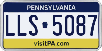 PA license plate LLS5087