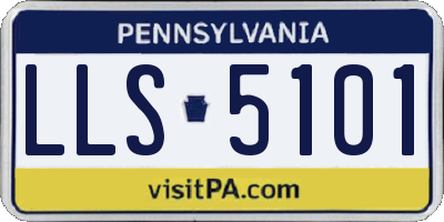 PA license plate LLS5101