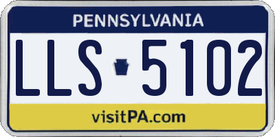 PA license plate LLS5102