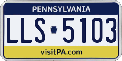 PA license plate LLS5103