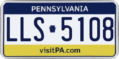 PA license plate LLS5108