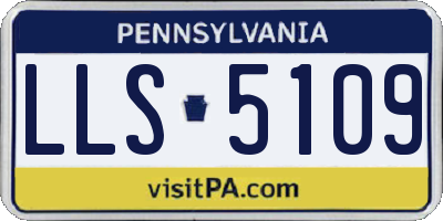 PA license plate LLS5109