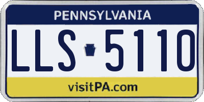 PA license plate LLS5110