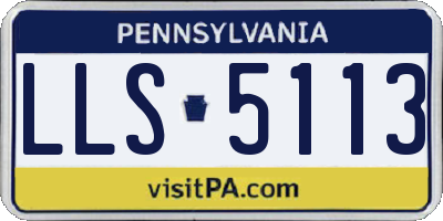 PA license plate LLS5113