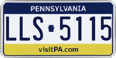 PA license plate LLS5115