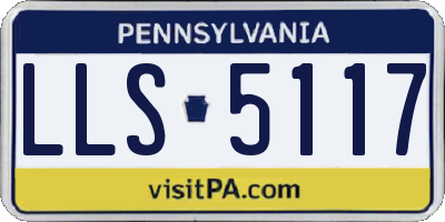 PA license plate LLS5117