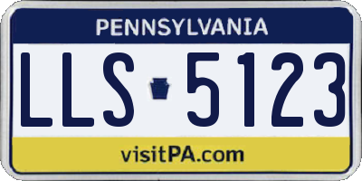 PA license plate LLS5123