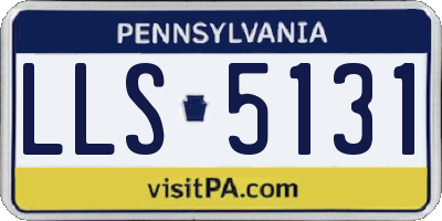 PA license plate LLS5131