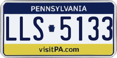 PA license plate LLS5133