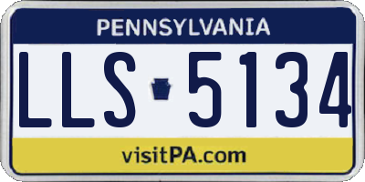 PA license plate LLS5134