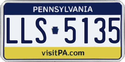 PA license plate LLS5135