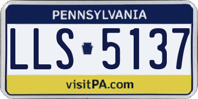 PA license plate LLS5137
