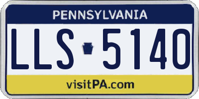 PA license plate LLS5140