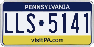 PA license plate LLS5141