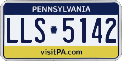 PA license plate LLS5142