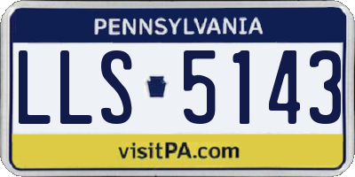 PA license plate LLS5143