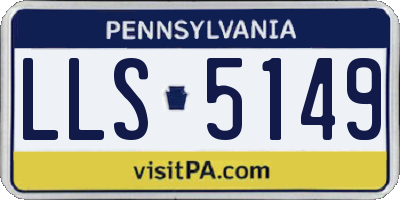 PA license plate LLS5149