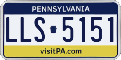 PA license plate LLS5151