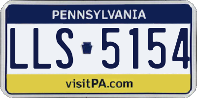 PA license plate LLS5154