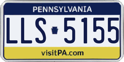 PA license plate LLS5155