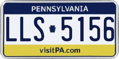 PA license plate LLS5156