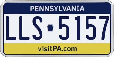 PA license plate LLS5157
