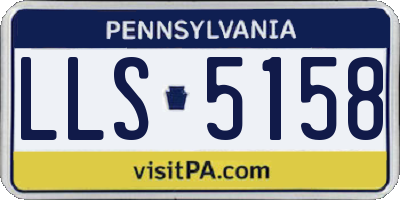 PA license plate LLS5158
