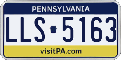 PA license plate LLS5163