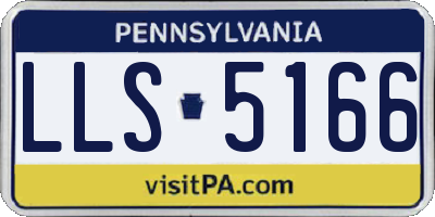 PA license plate LLS5166