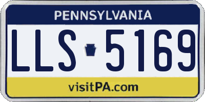 PA license plate LLS5169
