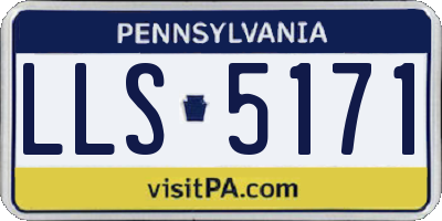 PA license plate LLS5171