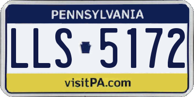 PA license plate LLS5172