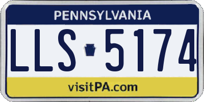 PA license plate LLS5174
