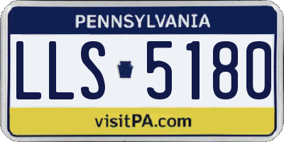 PA license plate LLS5180